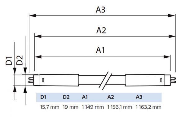 LED-VALOPUTKI T5 MASTER 1200MM HE 16.5W830 T5 2300LM
