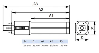 LED-PISTOKANTALAMPPU COREPRO G24D CCT 930-980LM 18=7W PLC