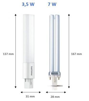 LED-PISTOKANTALAMPPU COREPRO G23 830 7=3.5W PLS 2P EM/230V
