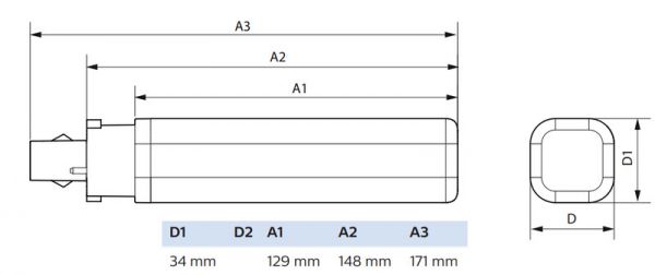 LED-PISTOKANTALAMPPU COREPRO G24D-3 830 26=9W PLC 2P EM230V