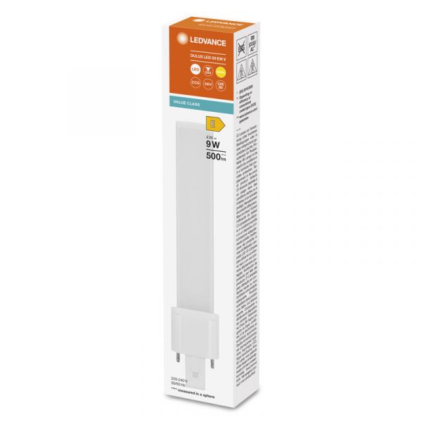 LED-PISTOKANTALAMPPU DULUX S9 EM 4W/830 G23 500LM