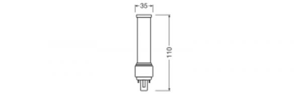 LED-PISTOKANTALAMPPU DULUX D10 EM 5W/840 G24D-1