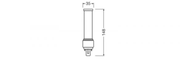 LED-PISTOKANTALAMPPU DULUX D13 EM 6W/840 G24D-1