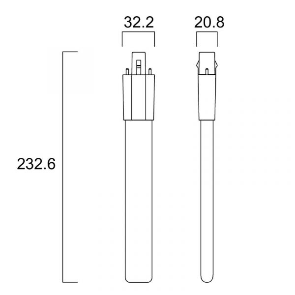 LED-PISTOK.LAMPPU TOLEDO LYNX S11 G23 6W 840 660LM