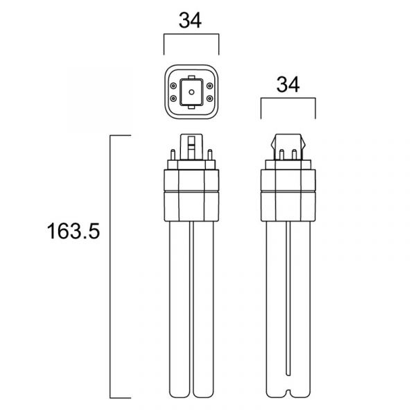 LED-PISTOK.LAMPPU TOLEDO LYNX DE26 G24Q 10W 840 1100LM