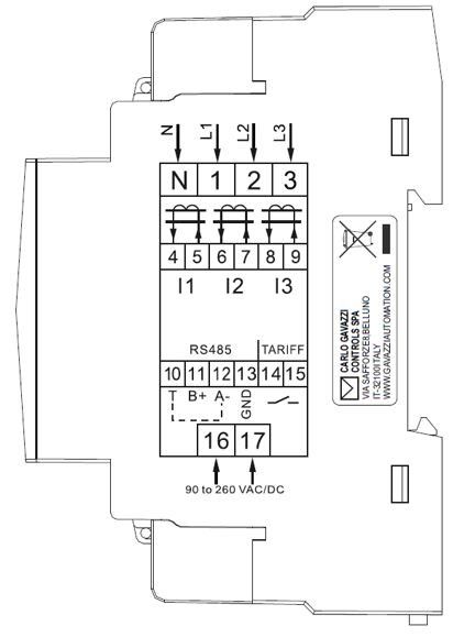 ENERGIAMITTARI CARLO GAVAZZI EM330 3V 5A LK B 3-DIN M1