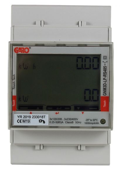 ENERGIAMITTARI DIN GARO GNM3D-LP RS485 MODB 3X65A 3V