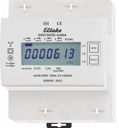ENERGIAMITTARI DIN SARJA 15 2-SUUNT,3X80A,4-DIN