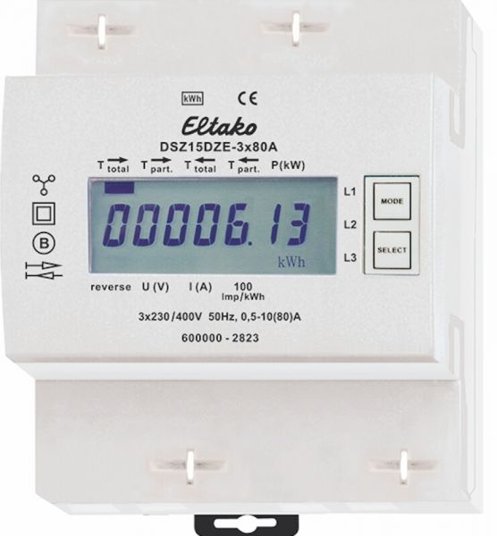 ENERGIAMITTARI DIN SARJA 15 2-SUUNT,3X80A,4-DIN