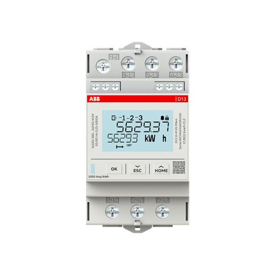 ENERGIAMITTARI DIN ABB 3V, 65A, MID LK.B, M-BUS