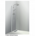 Shower panel A, movable, curved, clear 195 cm ht