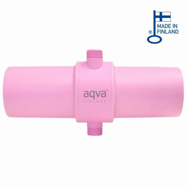 Suihkusuodatin Aqva Fresh, vaaleanpunainen, suodatus raudat ja metallit