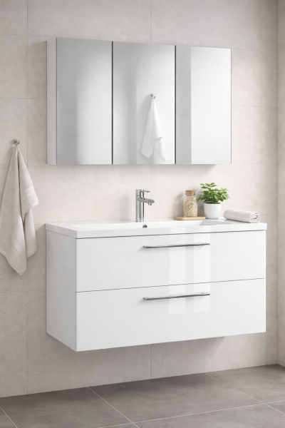 Allaskaappi altaalla Kiba ARKADIA 80 cm valkoinen