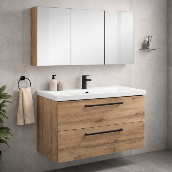 Allaskaappi altaalla Kiba ARKADIA 80 cm WT tammi