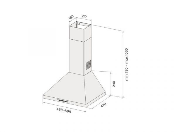 Liesikupu SAVO dCH-4406-S 60cm AC-EC huippuimurille