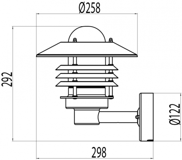 Seinävalaisin ulko AVERIA AVG03GH 75W E27 GH