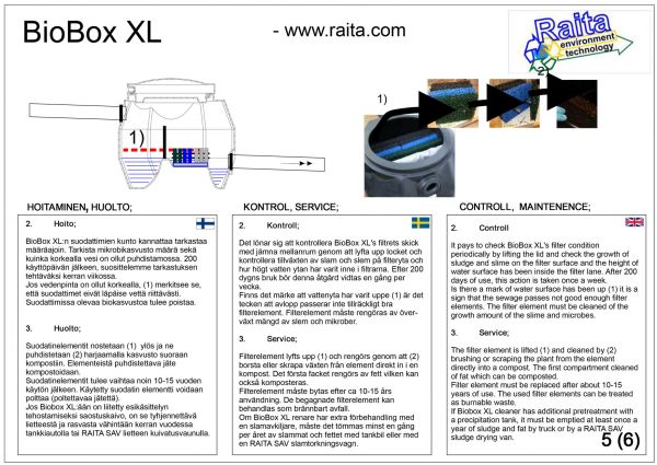 BioBox XL + (plus) suodatinlevyt