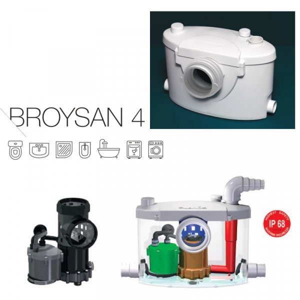 Planus macerator pump Broysan - wc, washbasin,bidet,shower