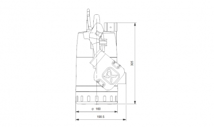 Tyhjennyspumppu Grundfos CC5A-1, pintavipalla