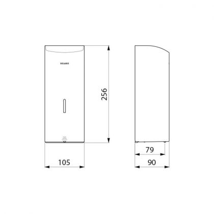 Electronic liquid soap dispenser, 1 litre, wall-mounted, white S.S