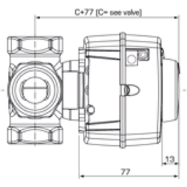 Lämmönsäädin Esbe CRB211, 230V,6NM, langallinen