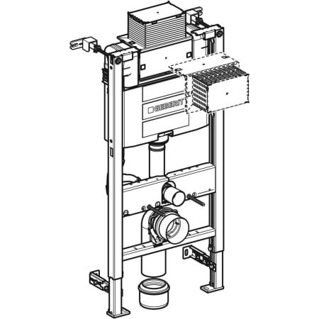 Asennusteline Geberit Duofix Omega 82cm, matala