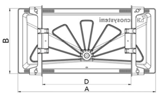 Sulatusvesiallas Tecnosystemi Blue River 850X400 valkoinen