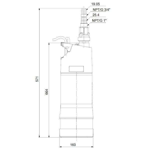 Vesiautomaatti Grundfos SBA 3-45 A pintavipalla
