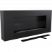 Biofireplace Kratki Delta Flat black with glass, wall mounted