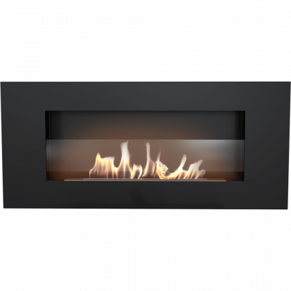 Biofireplace Kratki Delta Flat black, wall mounted