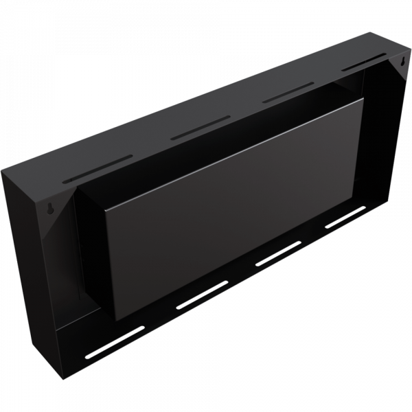 Biofireplace Kratki Delta Flat black with glass, wall mounted