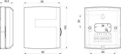 LÄMPÖTILASÄÄDIN/ -ANTURI EC EC-BASIC-T HUONEASENNUS