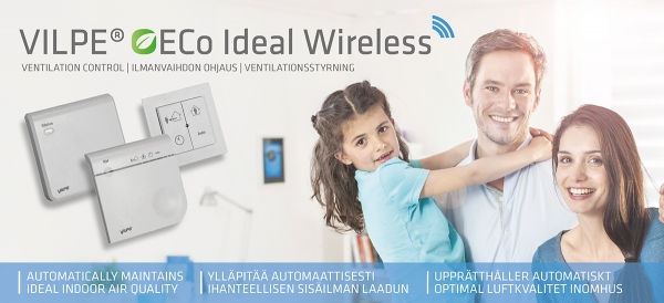 Ilmanvaihdon ohjauspaketti Vilpe Eco Ideal wireless 