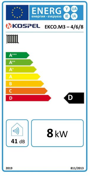 Sähkökattila Kospel EKCO MN3-2-4-6-8kW, paisunta-astia 5L, ulkolämpötilatermostaatti