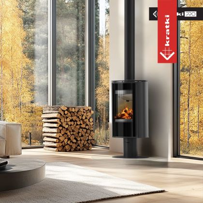 Puutakka jalallinen Kratki ERIK 5,5Kw, Ø 150