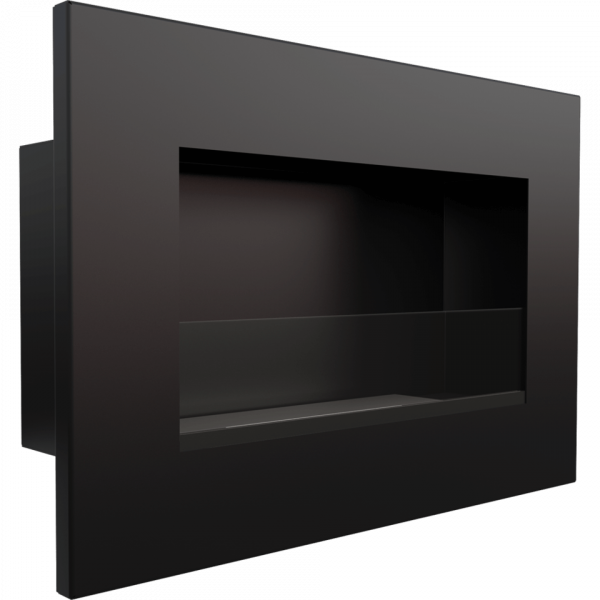 Biofireplace Kratki Golf black with glass wall mounted