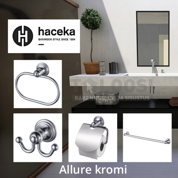 Bathroom accessory Haceka ALLURE set of 4, chrome