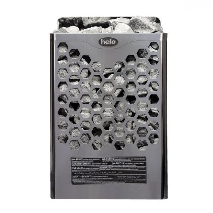 Sähkökiuas Helo Hanko 80 STJ, 8kW, 8-12m³, kromi