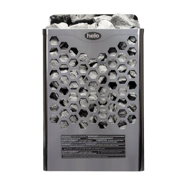 Sähkökiuas Helo Hanko 80 STJ, 8kW, 8-12m³, kromi