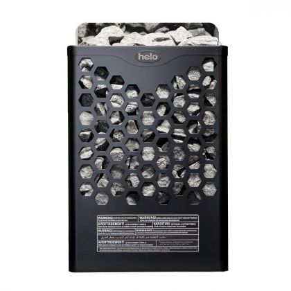 Sähkökiuas Helo Hanko 80 STJ, 8kW, 8-12m³, Musta