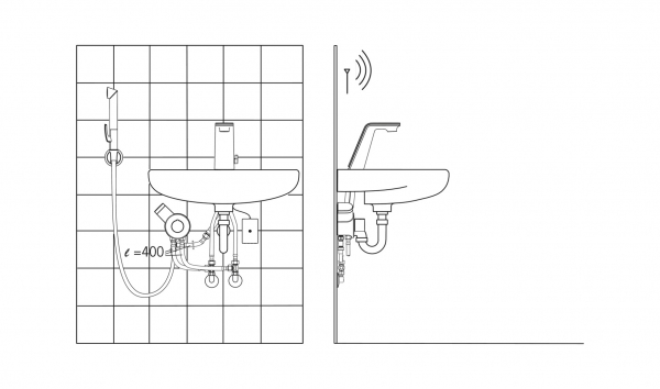 Pesuallashana Oras 8712F Alessi Sense bidevarustein