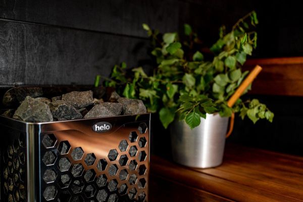 Sähkökiuas Helo Hanko 80 STJ, 8kW, 8-12m³, kromi