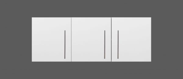 Yläkaappi HSCL 150 x 56 x 34 cm rst teräs, valkoinen, vasen