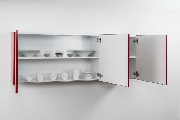 Yläkaappi HSCL Classic 150 x 56 x 34 cm rst teräs, valkoinen
