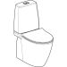 WC-laite IDO Glow Art Turboflush, lattiamalli, S-lukolla,2-H, sis. WC-istuinkannen