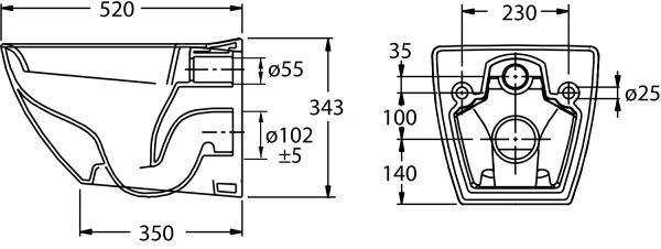 SEINÄ-WC SEVEN D IMAGE 78120-01  KANNETON