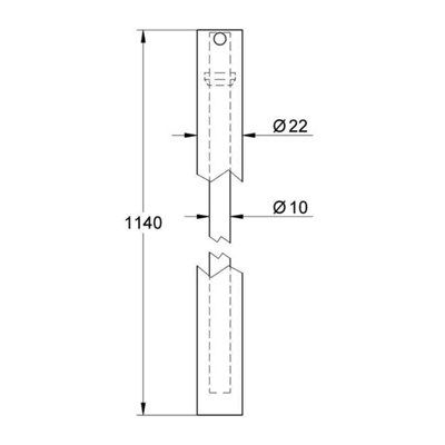 JATKOPUTKI 114 CM SUIHKUSYST. 48053000 GROHE