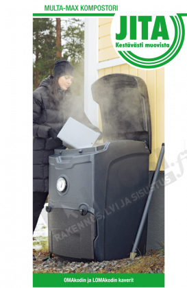 Lämpökompostori Jita Multa-Max 330L, tummanharmaa
