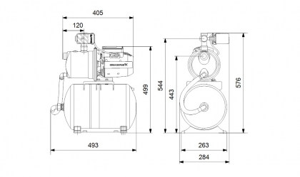 Grundfos vesiautomaatti JP 4-47PT-H 20l