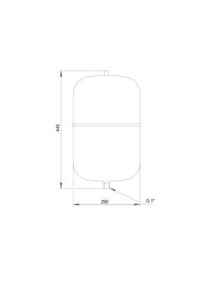 Kalvopainesäiliö Grundffos GT-H-24 PN10 G1 V